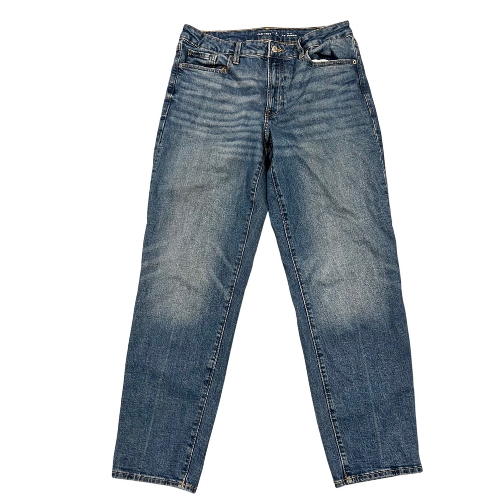 Old Navy Womens 8 Tall OG Straight Mid Rise Jeans Medium Wash Blue S/732333-00